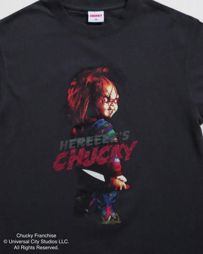 CHUCKY チャッキー BIGプリントTee 半袖Tシャツ チャイルド・プレイ Charcoal