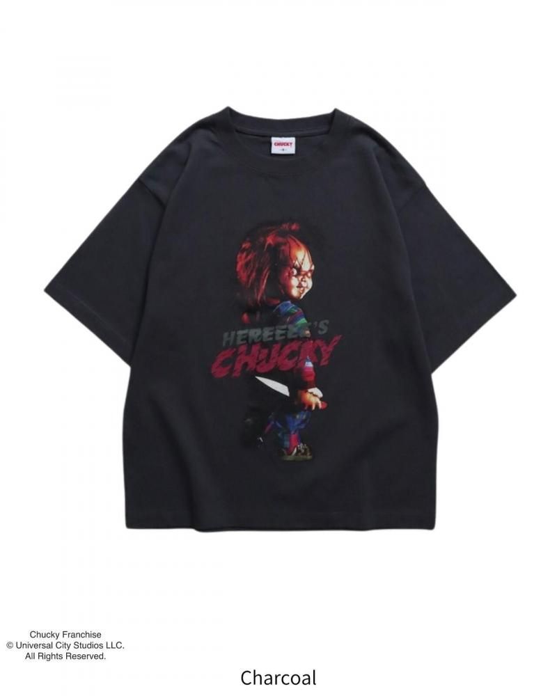 CHUCKY チャッキー BIGプリントTee 半袖Tシャツ チャイルド・プレイ Charcoal