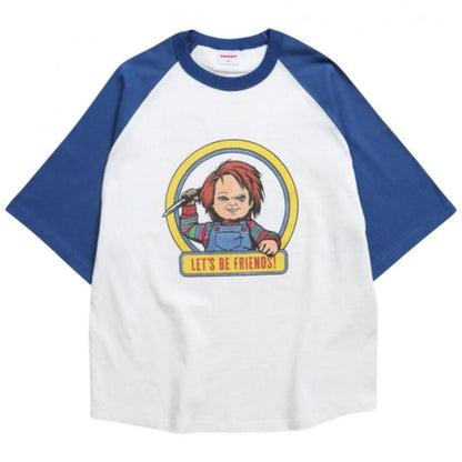 CHUCKY チャッキー サークルラグランTee 半袖Tシャツ チャイルド・プレイ Raglan Blue