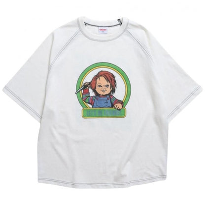 CHUCKY チャッキー サークルラグランTee 半袖Tシャツ チャイルド・プレイ White