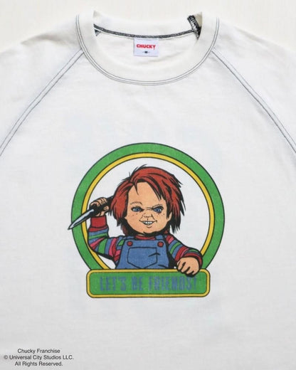 CHUCKY チャッキー サークルラグランTee 半袖Tシャツ チャイルド・プレイ White