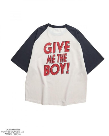 CHUCKY チャッキー サークルラグランTee 半袖Tシャツ チャイルド・プレイ Charcoal