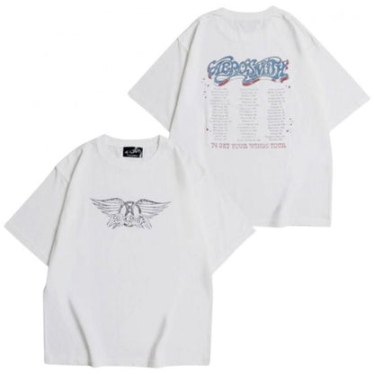 AEROSMITH エアロスミス バンドロゴTee / 半袖Tシャツ White