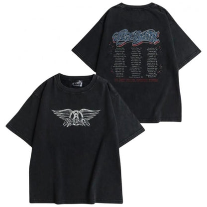 AEROSMITH エアロスミス バンドロゴTee / 半袖Tシャツ Black