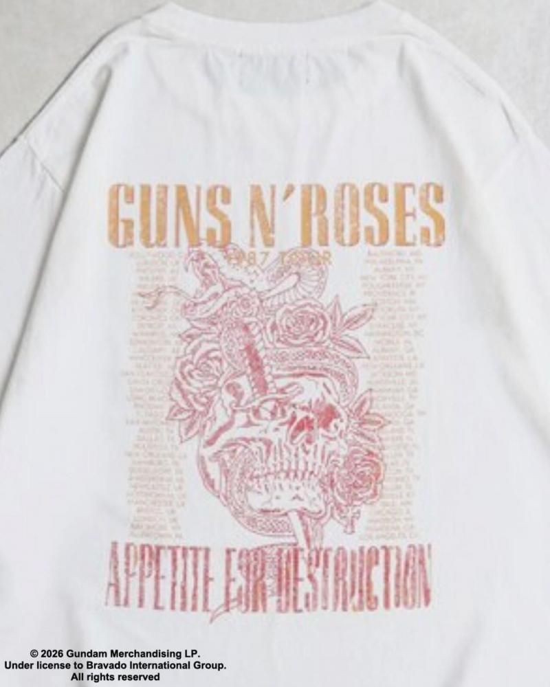 GUNS N’ ROSES ガンズ バンドロゴTee / 半袖Tシャツ White