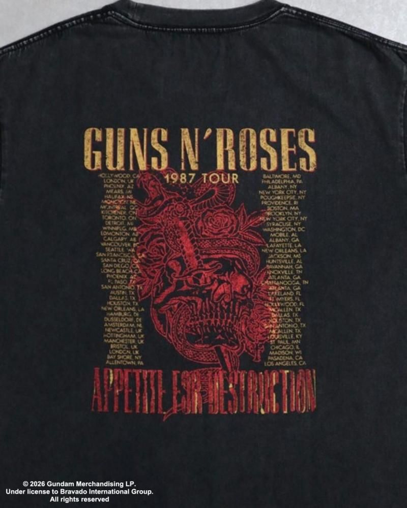 GUNS N’ ROSES ガンズ バンドロゴTee / 半袖Tシャツ Black