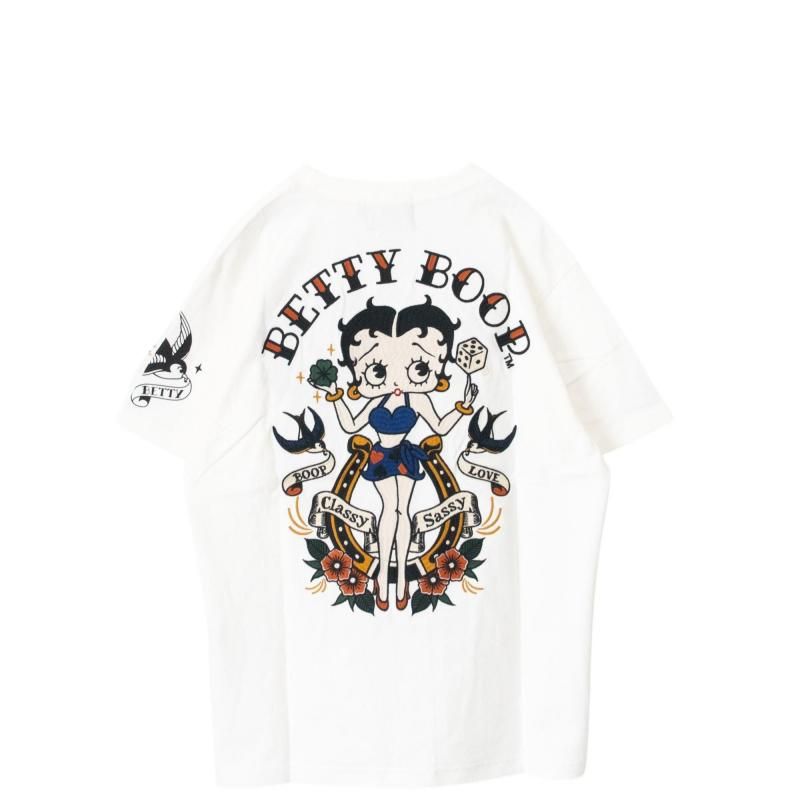 NEVERMIND × BETTY BOOP 天竺半袖 Tシャツ BBN-2603 WHITE
