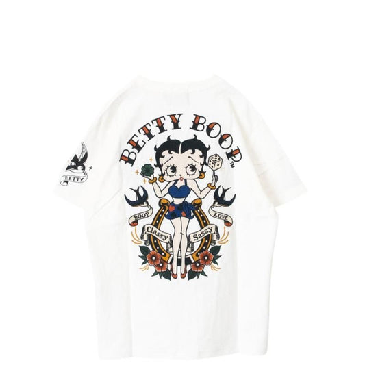 NEVERMIND × BETTY BOOP 天竺半袖 Tシャツ BBN-2603 WHITE
