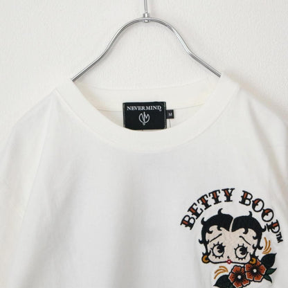 NEVERMIND × BETTY BOOP 天竺半袖 Tシャツ BBN-2603 WHITE