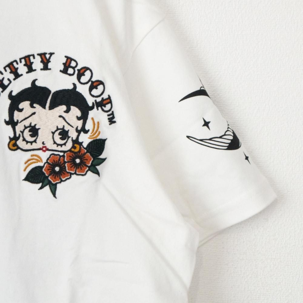 NEVERMIND × BETTY BOOP 天竺半袖 Tシャツ BBN-2603 WHITE