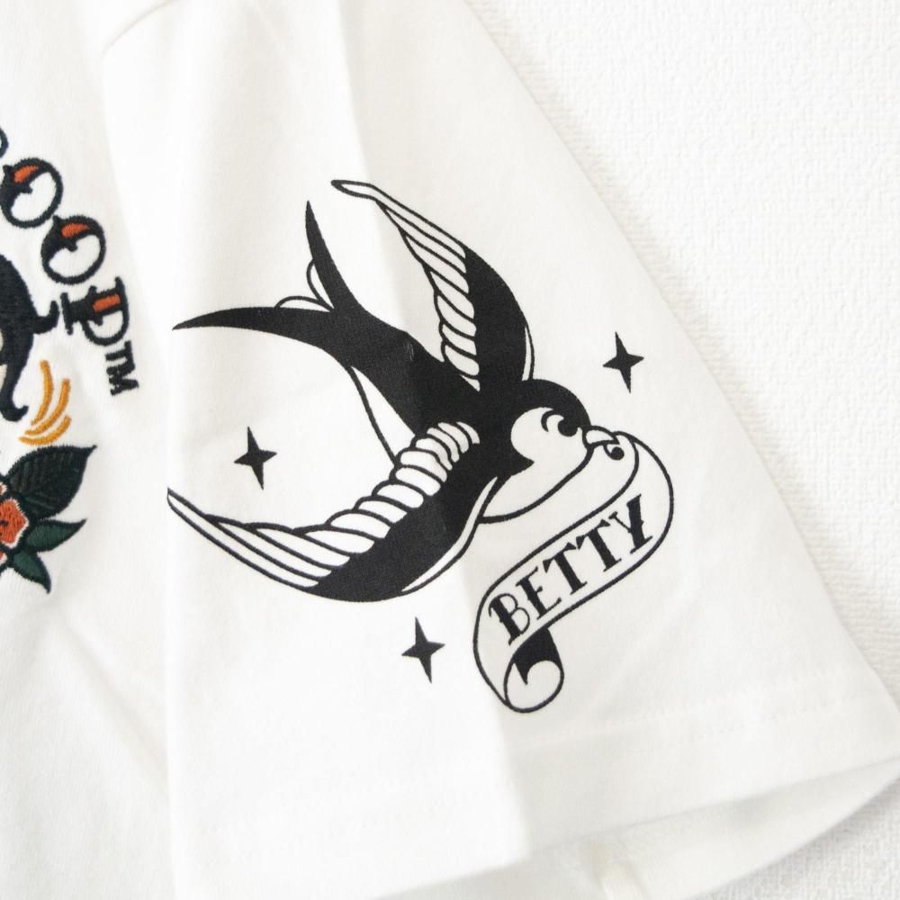 NEVERMIND × BETTY BOOP 天竺半袖 Tシャツ BBN-2603 WHITE
