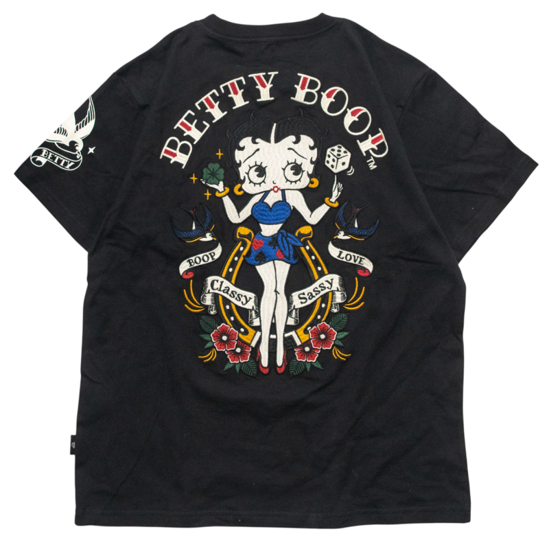 NEVERMIND × BETTY BOOP 天竺半袖 Tシャツ BBN-2603 BLACK