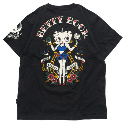 NEVERMIND × BETTY BOOP 天竺半袖 Tシャツ BBN-2603 BLACK
