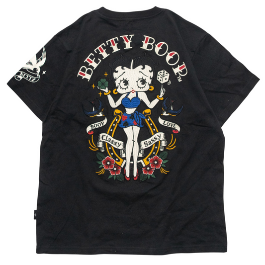 NEVERMIND × BETTY BOOP 天竺半袖 Tシャツ BBN-2603 BLACK