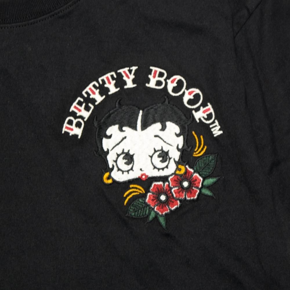 NEVERMIND × BETTY BOOP 天竺半袖 Tシャツ BBN-2603 BLACK