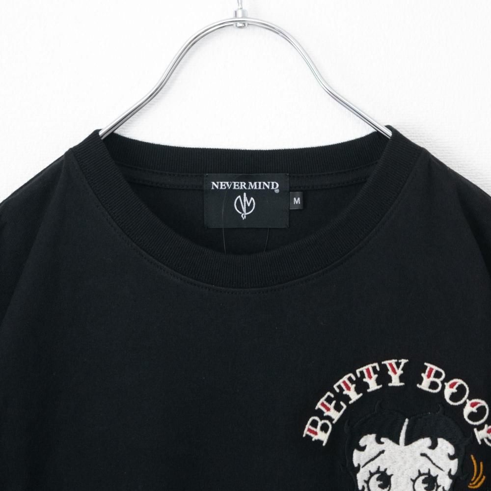 NEVERMIND × BETTY BOOP 天竺半袖 Tシャツ BBN-2603 BLACK