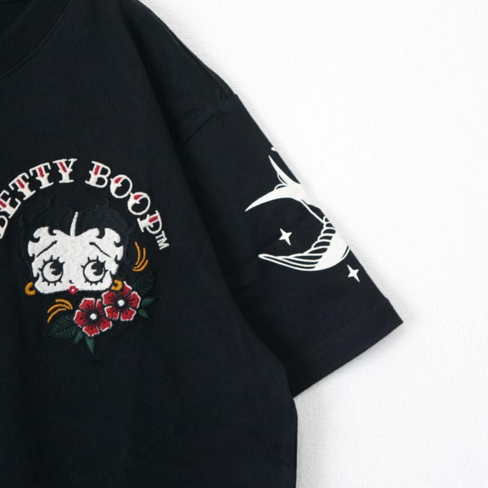 NEVERMIND × BETTY BOOP 天竺半袖 Tシャツ BBN-2603 BLACK
