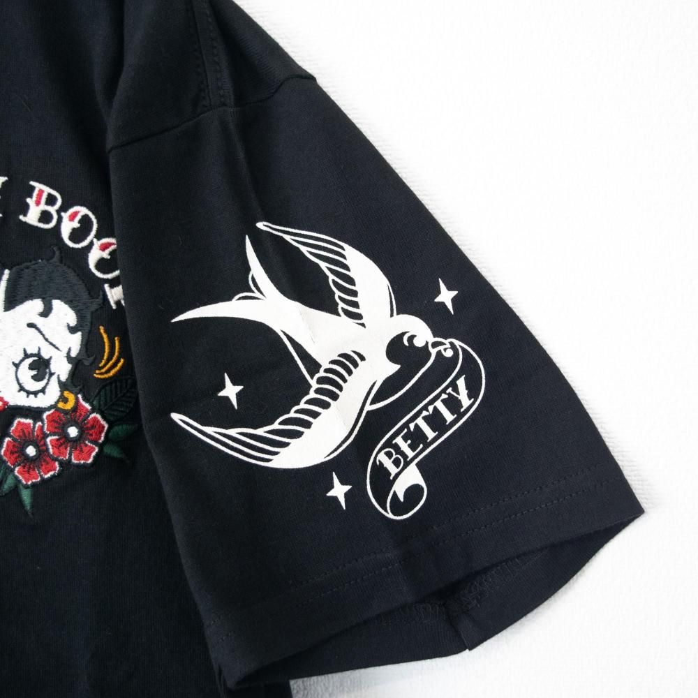 NEVERMIND × BETTY BOOP 天竺半袖 Tシャツ BBN-2603 BLACK