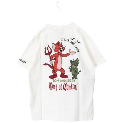 NEVERMIND × ワーナーブラザース トムとジェリー 天竺半袖 Tシャツ TJN-2604 WHITE