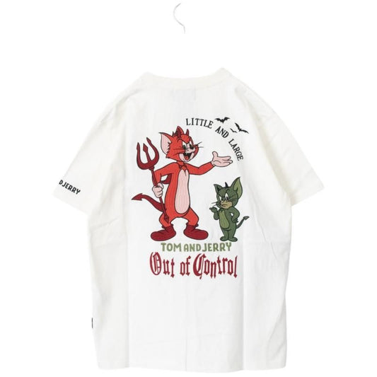 NEVERMIND × ワーナーブラザース トムとジェリー 天竺半袖 Tシャツ TJN-2604 WHITE
