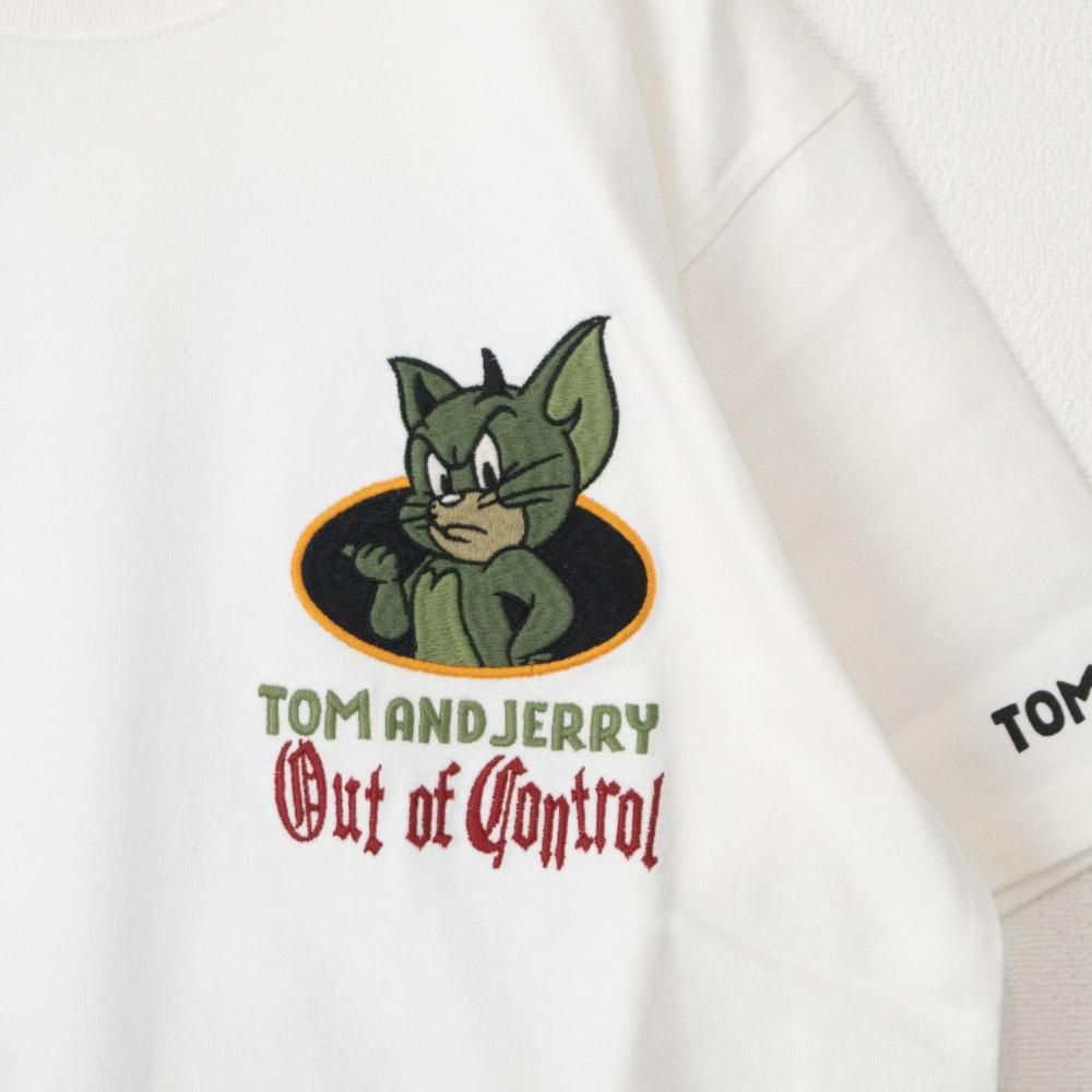 NEVERMIND × ワーナーブラザース トムとジェリー 天竺半袖 Tシャツ TJN-2604 WHITE