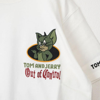 NEVERMIND × ワーナーブラザース トムとジェリー 天竺半袖 Tシャツ TJN-2604 WHITE