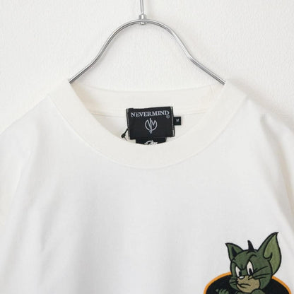 NEVERMIND × ワーナーブラザース トムとジェリー 天竺半袖 Tシャツ TJN-2604 WHITE