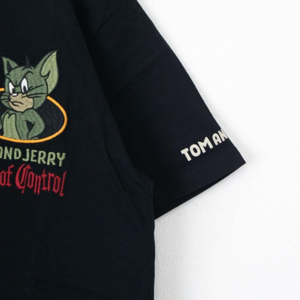 NEVERMIND × ワーナーブラザース トムとジェリー 天竺半袖 Tシャツ TJN-2604 BLACK