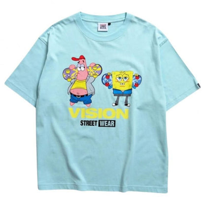 VISION STREET WEAR × スポンジ・ボブ SkaterTee / 半袖Tシャツ BLUE GREEN