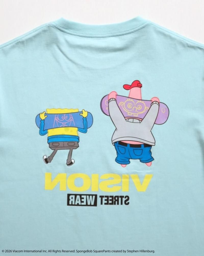 VISION STREET WEAR × スポンジ・ボブ SkaterTee / 半袖Tシャツ BLUE GREEN