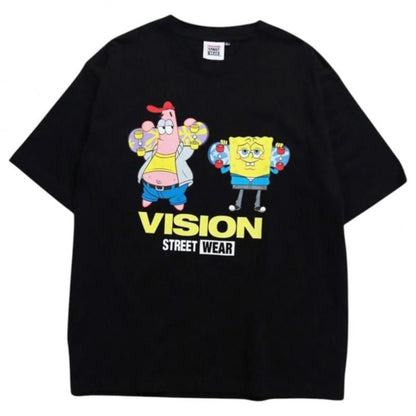 VISION STREET WEAR × スポンジ・ボブ SkaterTee / 半袖Tシャツ BLACK