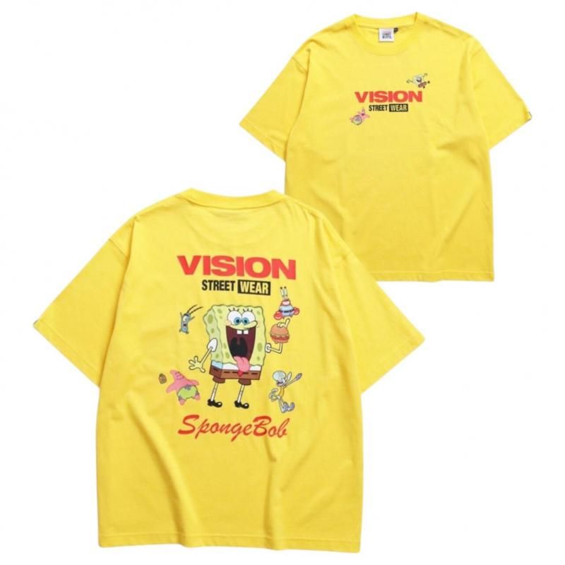 VISION STREET WEAR × スポンジ・ボブ Multi Tee / 半袖Tシャツ YELLOW