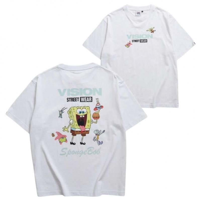 VISION STREET WEAR × スポンジ・ボブ Multi Tee / 半袖Tシャツ WHITE