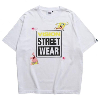 VISION STREET WEAR × スポンジ・ボブ VISION LogoT / 半袖Tシャツ WHITE