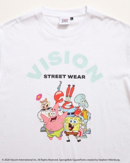 VISION STREET WEAR × スポンジ・ボブ Character Tee / 半袖Tシャツ WHITE