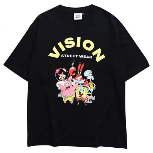 VISION STREET WEAR × スポンジ・ボブ Character Tee / 半袖Tシャツ BLACK