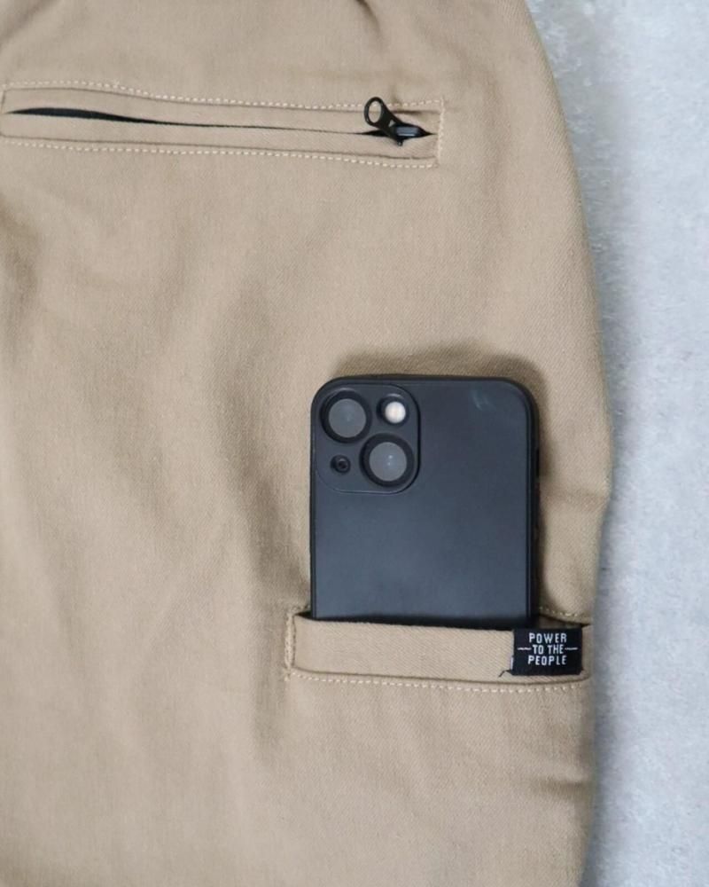 POWER TO THE PEOPLE MOVING PANTS ムービング ストレッチツイルパンツ BEIGE