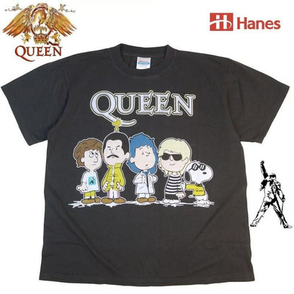 QUEEN クイーン スヌーピー PEATUS USA製 並行輸入品 Tシャツ BLACK 413