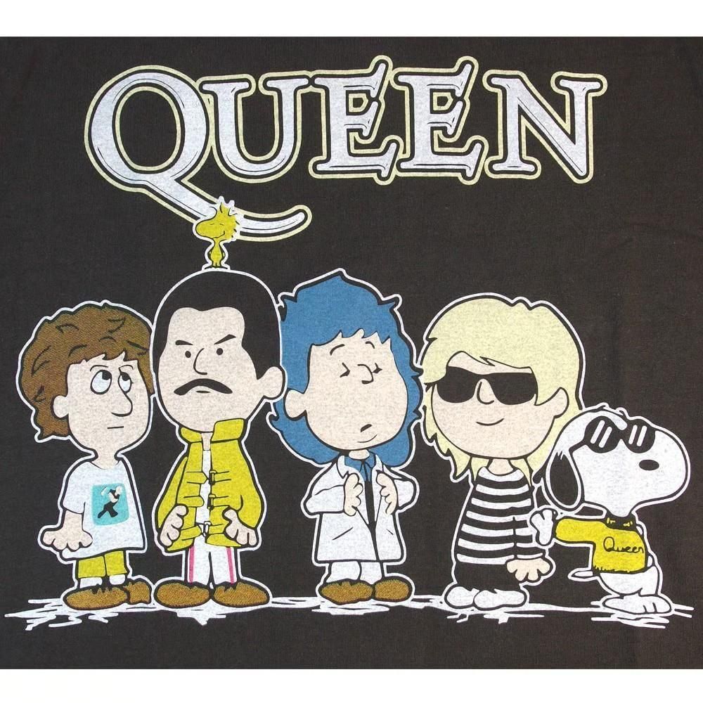 QUEEN クイーン スヌーピー PEATUS USA製 並行輸入品 Tシャツ BLACK 413