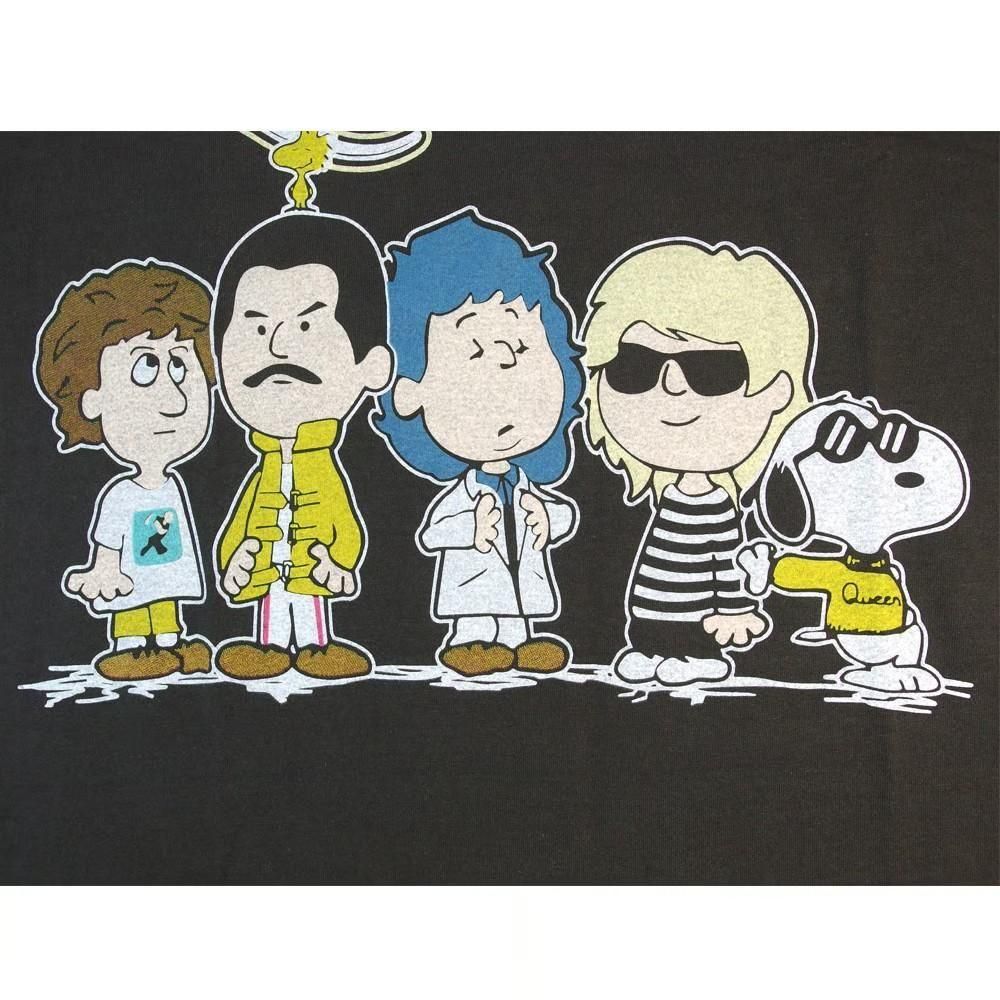 QUEEN クイーン スヌーピー PEATUS USA製 並行輸入品 Tシャツ BLACK 413