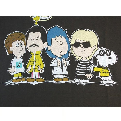 QUEEN クイーン スヌーピー PEATUS USA製 並行輸入品 Tシャツ BLACK 413
