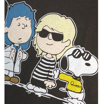 QUEEN クイーン スヌーピー PEATUS USA製 並行輸入品 Tシャツ BLACK 413