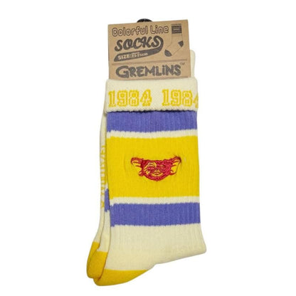 GREMLINS Gremlin Colorful Line Socks Gizmo Face WB3320J