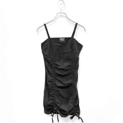 シャーリングキャミワンピース BLACK