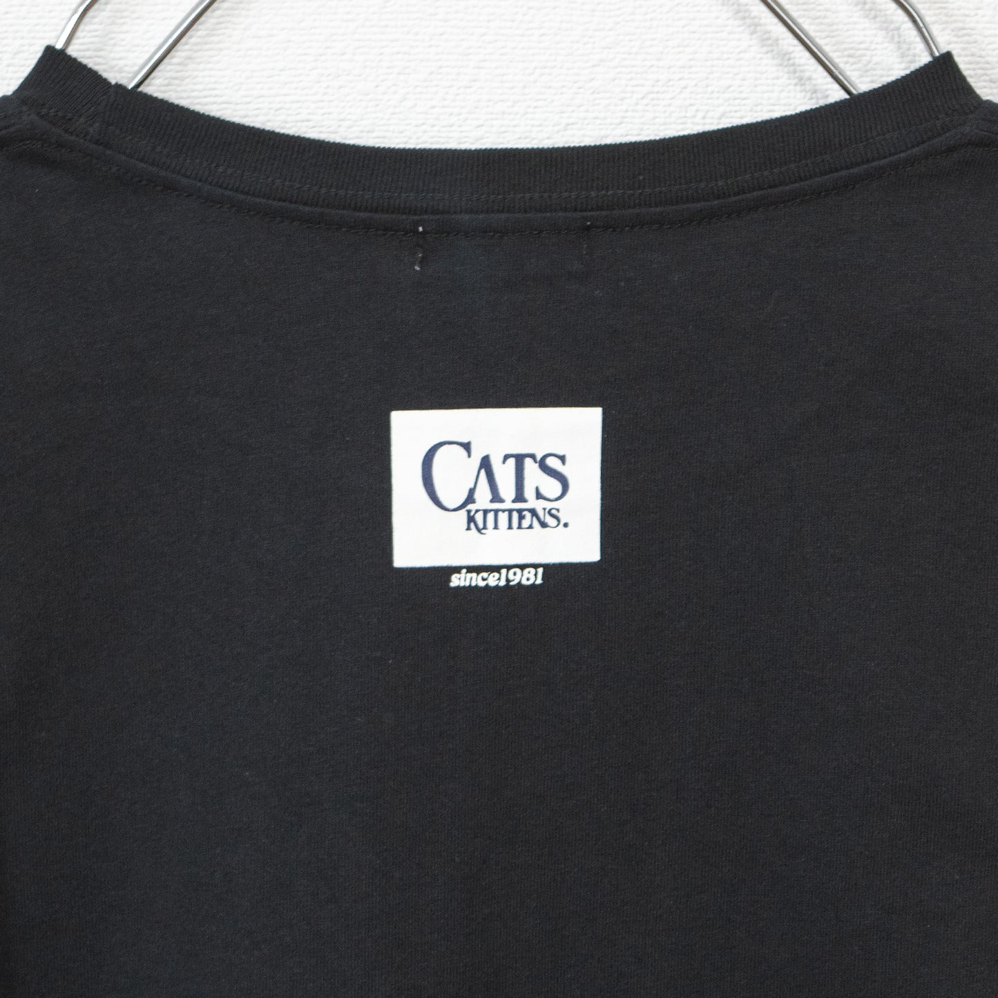 なめ猫 フォトプリント 半袖Tシャツ BLACK