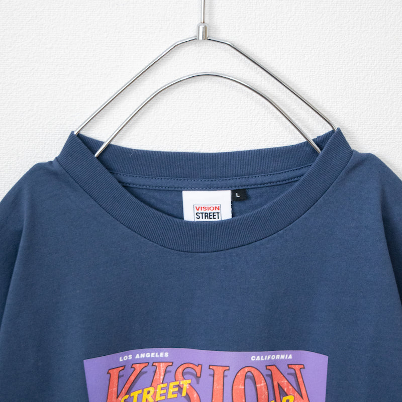 VISION STREET WEAR スケボーマガジンイラストTシャツ NAVY