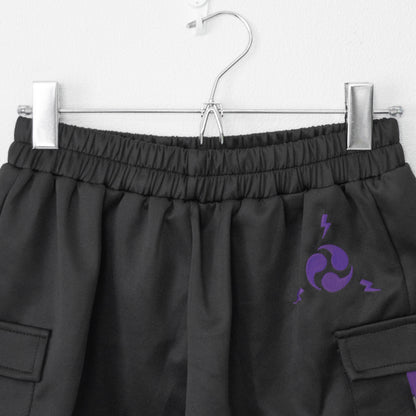 ACDC RAG CYBER PUNK 渦雷 ショートパンツ PURPLE BLACK