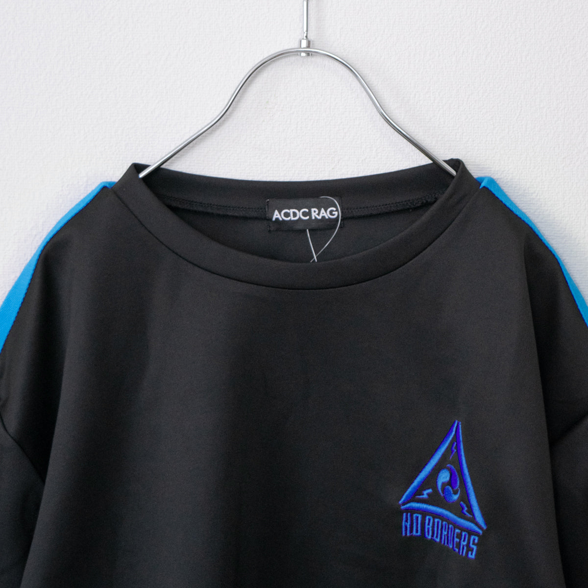 ACDC RAG CYBER PUNK 渦雷 半袖 Tシャツ NEON BLUE BLACK