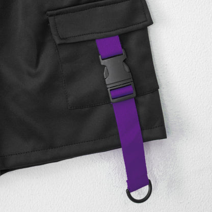 ACDC RAG CYBER PUNK 渦雷 ショートパンツ PURPLE BLACK