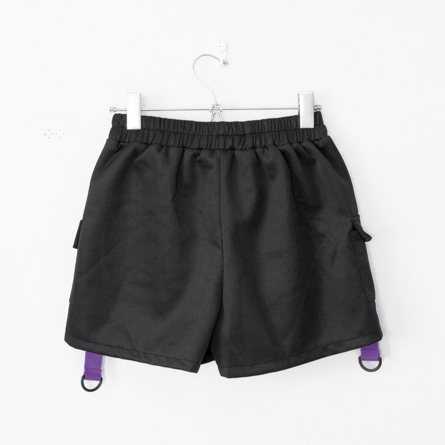 ACDC RAG CYBER PUNK 渦雷 ショートパンツ PURPLE BLACK